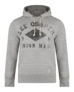 Lee Cooper Overhead Tadworth Hoodie Dove Marl