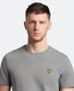 Lyle & Scott Plain Crew Neck T-Shirt Mid Grey Marl -Cheap Class Garb Store ts400 t28 2