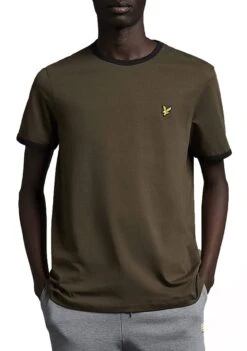 Lyle & Scott Ringer Crew Neck T-Shirt Olive/Jet