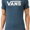 VANS Classic Print Crew Neck T-Shirt Indigo -Cheap Class Garb Store vans vn0a7y46z2x