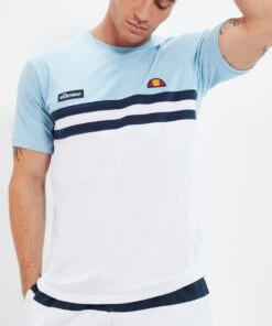 Ellesse Venire Logo Crew Neck T-Shirt Light Blue/White