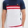 Ellesse Venire Logo Crew Neck T-Shirt Navy/Red/White -Cheap Class Garb Store venire navyred 1