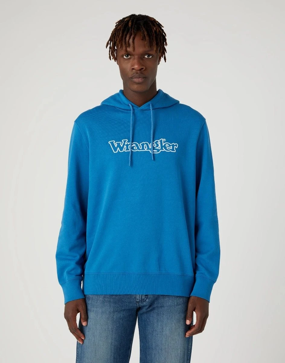 Wrangler Graphic Logo Hooded Sweatshirts Deep Water 6 Wrangler Graphic Logo Hooded Sweatshirts Deep Water - Image 4