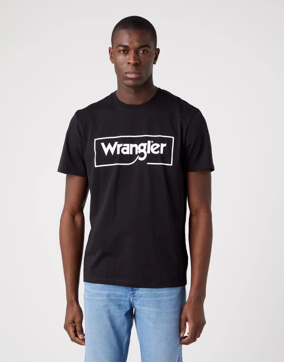 Wrangler Frame Logo Crew Neck T-Shirt Black 6 Wrangler Frame Logo Crew Neck T-Shirt Black - Image 4