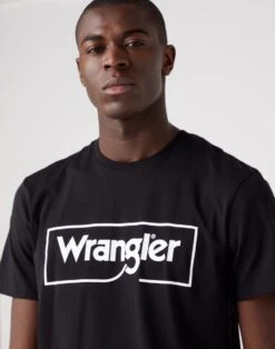 Wrangler Frame Logo Crew Neck T-Shirt Black 8 Wrangler Frame Logo Crew Neck T-Shirt Black -Cheap Class Garb Store w70jd3100 3