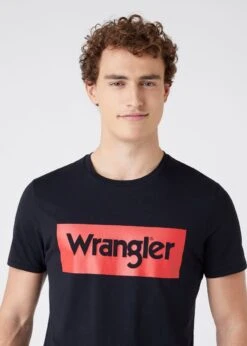 Wrangler Logo Crew Neck T-Shirt Black -Cheap Class Garb Store w7msd3100 2