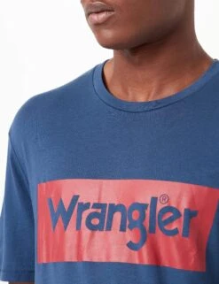 Wrangler Logo Logo Crew Neck T-Shirt Dark Denim -Cheap Class Garb Store w7msd3xtg 1