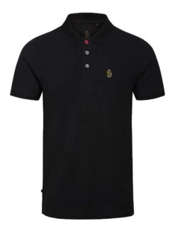 Luke 1977 Essential New Mead Sport Pique Polo Shirt Jet Black